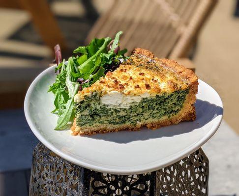 Feta Herb Quiche. Flavorful and filling.