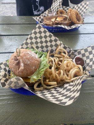 Burger with fries