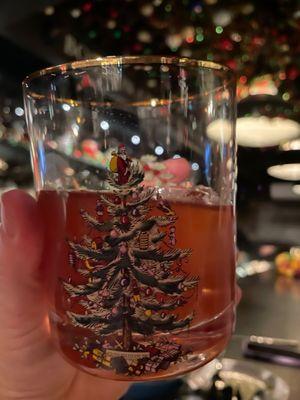 Festive cocktails and barware