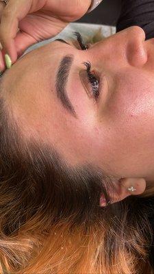 Brow lamination and tint