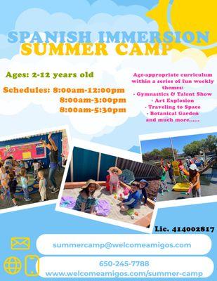 We are taking enrollment for Summer Camp 2023! 
Space is limited. ENROLL TODAY!!