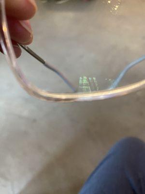 Damaged glasses