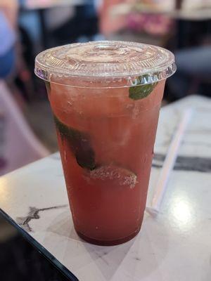 Wild strawberry mojito (non-alcoholic)