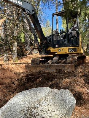 Excavating and grading