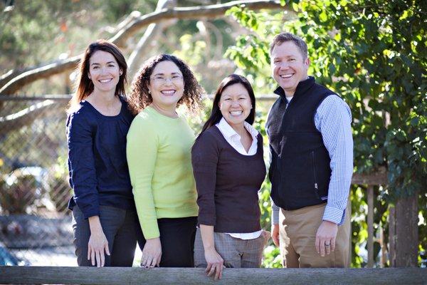 Our Orinda Pediatricians, Dr. Dovichi, Dr. Meezan, Dr. Wu and Dr. Evans.