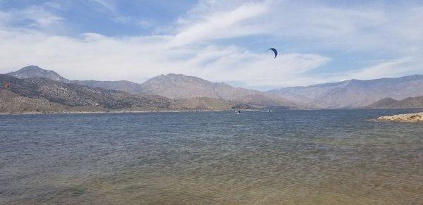 Lake Isabella just across the street