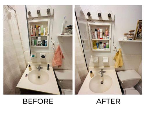 Declutter your bathroom!