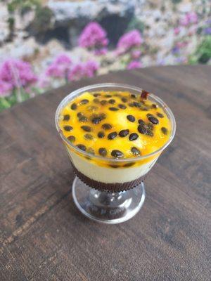 Chocolate with passion fruit mouse