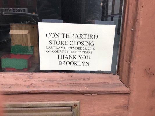 Store closed (forever)