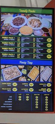 Taqueria Menu