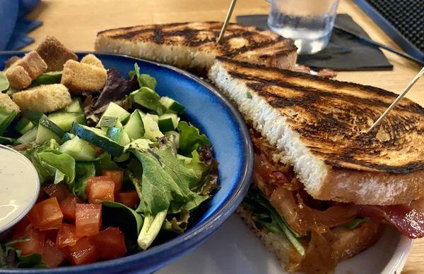 Chipotle BLT on Soursough with Side Salad