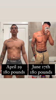 8 week Transformation from Team Member Zay