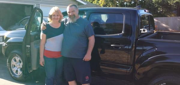 Dave and Shiela Bement take delivery of their new 2015 Toyota Tacoma!  No surprise here but the test drive and delivery happe...