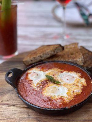 Eggs in Purgatory for Brunch