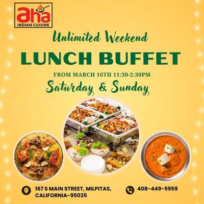 Weekend unlimited lunch buffet