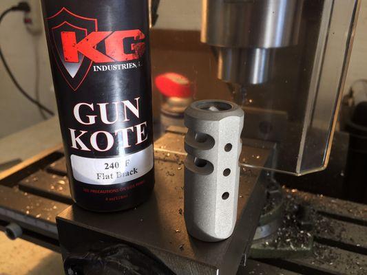 Custom machined muzzle brake