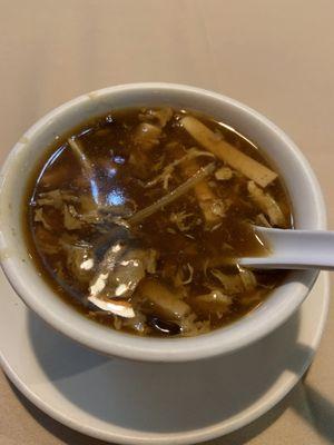 20. Hot and Sour Soup serving for 1 during lunch special 1.13.22