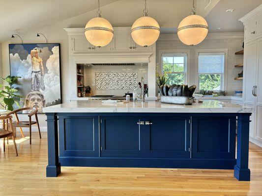 Kitchen island makeover in Provincetown, MA