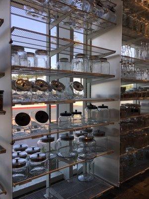 Glass kitchen storage