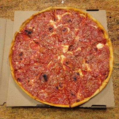 Pepperoni Deep Dish Pizza