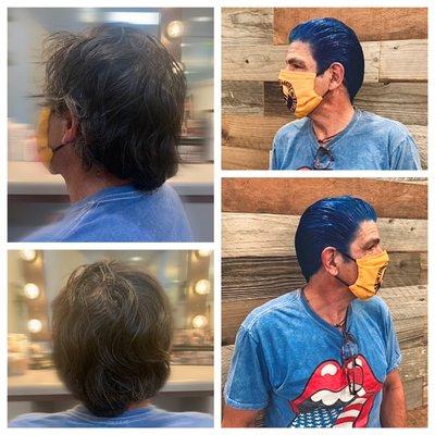 BLUE :) Hair! Amazing Transformation!          Rock 'N Roll 2021 ;)