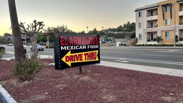 Outside: Poway street-side signage