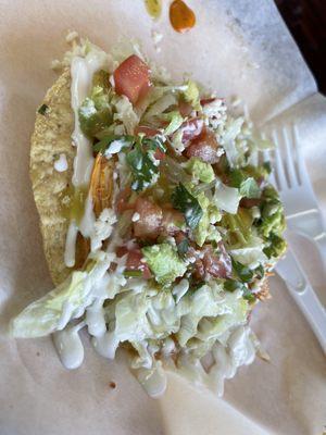 Chicken tinga tostada