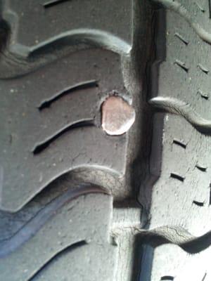 Nail embedded in my tire