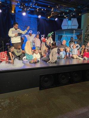 Our daugther on stage during the Christmas pageant