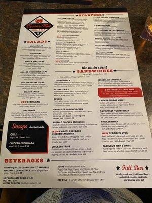 New menu