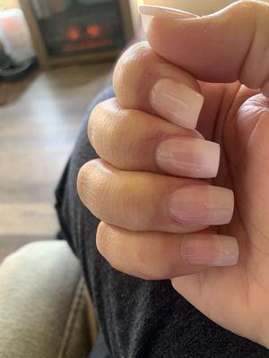 Natural ombré nails