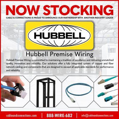 now stocking Hubbell Premise solutions