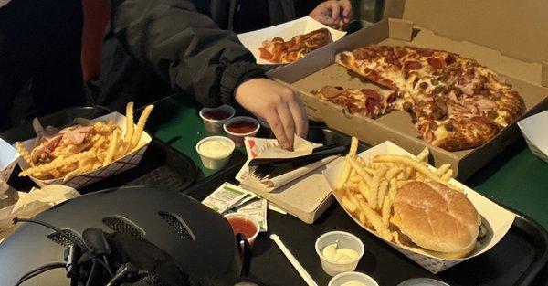 Pizza + Burger + Fries