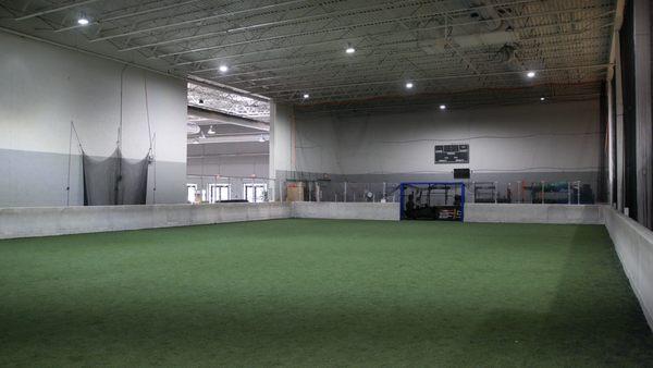 Field 3. 125′ x 62′. Equipped with nets to make a batting cage.