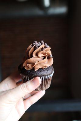 Chocolate Lovers cupcake filled with fudge. This is chocolate overload... in a good way. :)