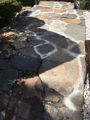 Unfinished patio concrete