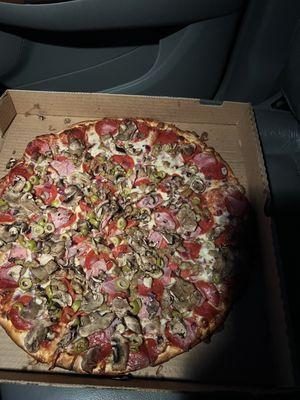 Pizza with mushroom