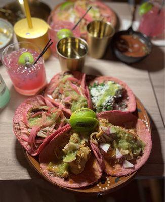 Taco tuesday! tinga, carne asada, carnitas