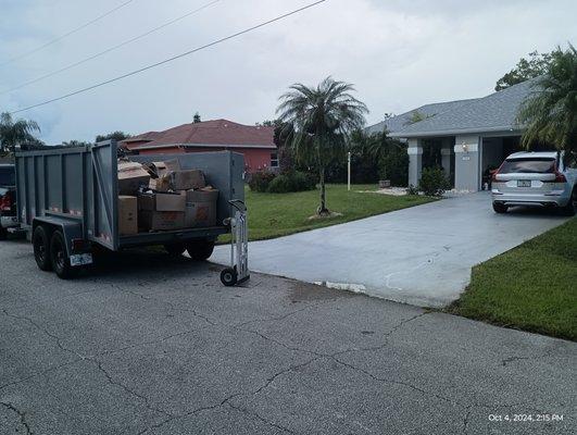 We just finished loading up all the miscellaneous junk for proper disposal.