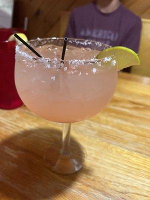 Margarita with a splash of strawberry