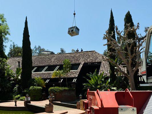 Installation of 3 residential package rooftop units in Newport Beach.