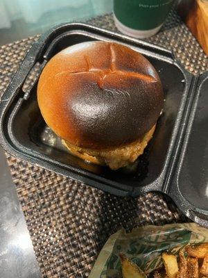 Burnt wingstop chicken sandwich