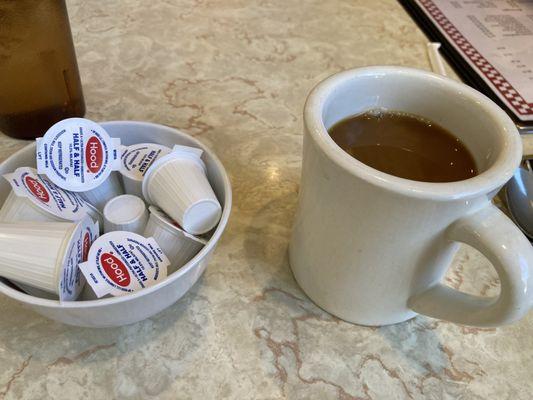 Coffee and "cream" (it is really unusual to find heavy cream).