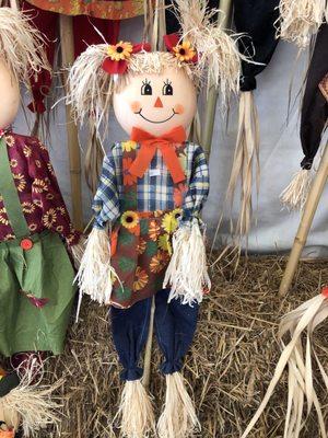 Cute lil' scarecrow in pigtails