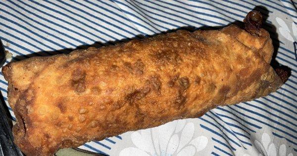 Steak and cheese egg roll