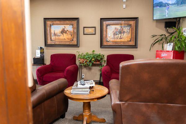 Sit back and relax while we handle your car care needs.
 Our comfortable waiting area is equipped just for you!  #SeymoursGarage