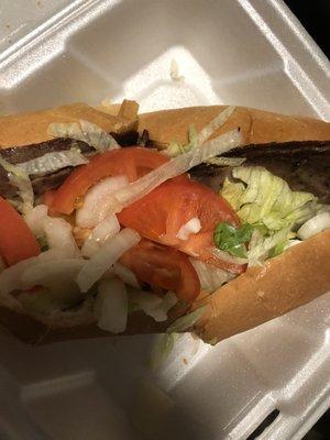 This was supposed to be a gyro but it's on regular bread