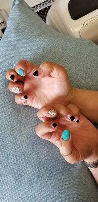 Around French  Gel nail art $50