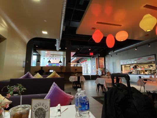 Dining area & ALoft hotel lobby