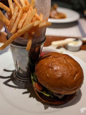 Burger and fries